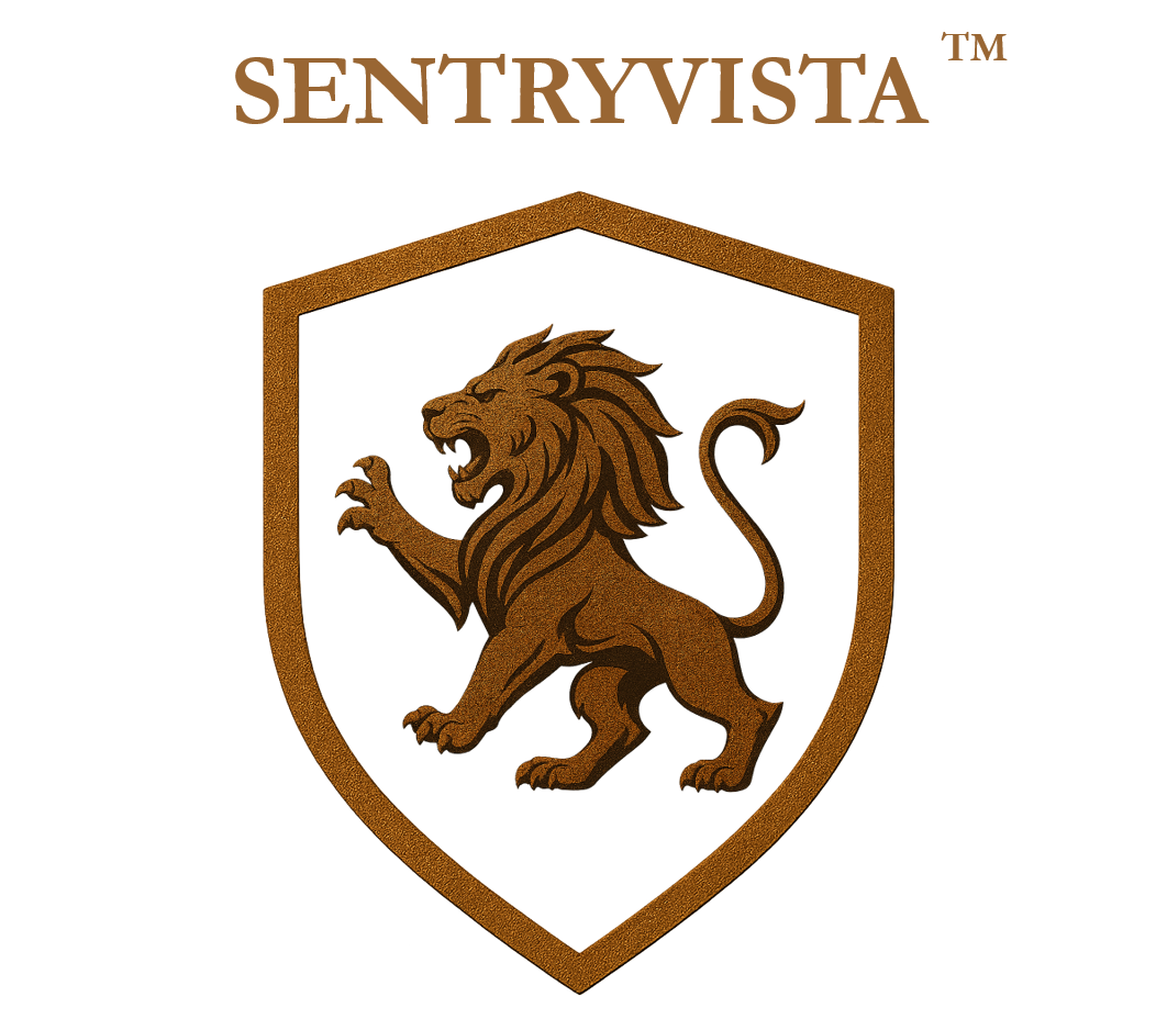 SentryVista Lion-in-Shield Logo - Risk Intelligence Platform